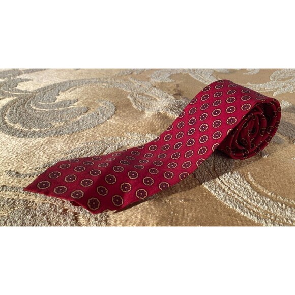Vintage 50s Necktie 1950s Orange Floral Retro Italy Acetate Hipster Casual Tie - Picture 1 of 5